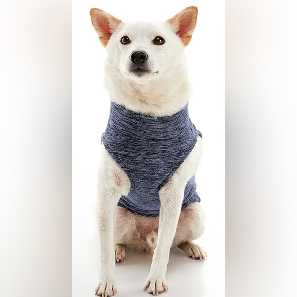 NWT Gooby Zip Up Fleece Gray/Blue Wash Stylish Dog Vest For Small Dog Sz 2XL